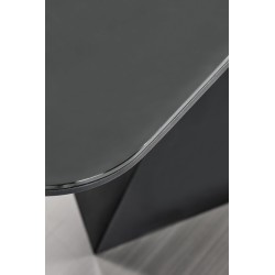 PATRIZIO stół rozkładany blat - ciemny popiel, noga - czarny (2p 1szt)
