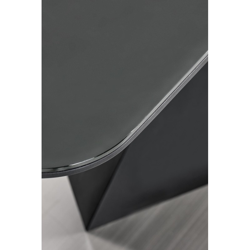 PATRIZIO stół rozkładany blat - ciemny popiel, noga - czarny (2p 1szt)