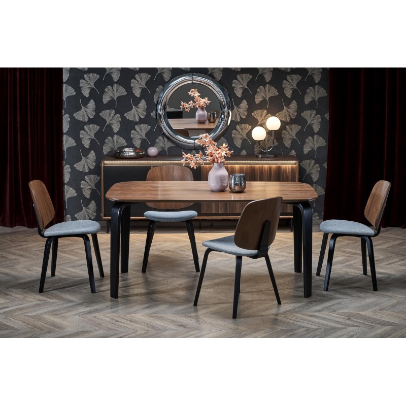 PEDRO stół, blat - orzechowy, noga - czarny (2p 1szt)