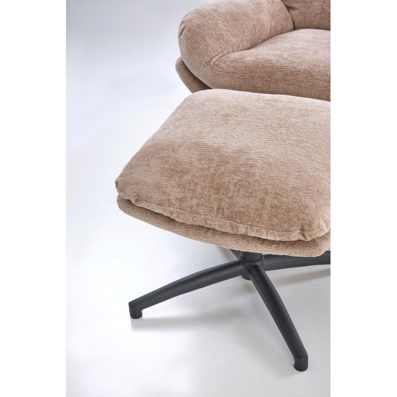 PESTO fotel z podnóżkiem / funkcja kołyski, beżowy