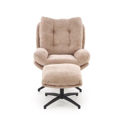 PESTO fotel z podnóżkiem / funkcja kołyski, beżowy