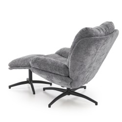 PESTO fotel z podnóżkiem / funkcja kołyski, popielaty