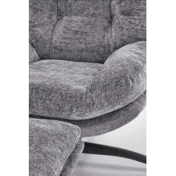 PESTO fotel z podnóżkiem / funkcja kołyski, popielaty