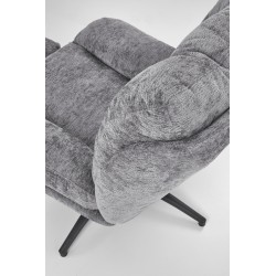 PESTO fotel z podnóżkiem / funkcja kołyski, popielaty
