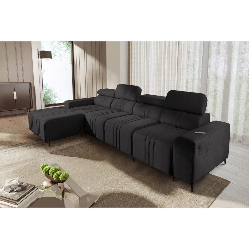 Verona XII Corner Sofa with Sleeping Function Velvet, Vena 20 - A Practical and Elegant Piece of Furniture for Your Living Room Verona XII Corner Sofa with Sleeping Function Velvet, Vena 20 - A Practical and Elegant Piece of Furniture for Your Living Room