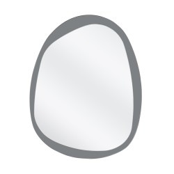 PLAZA lustro ścienne, srebrny / niebieski