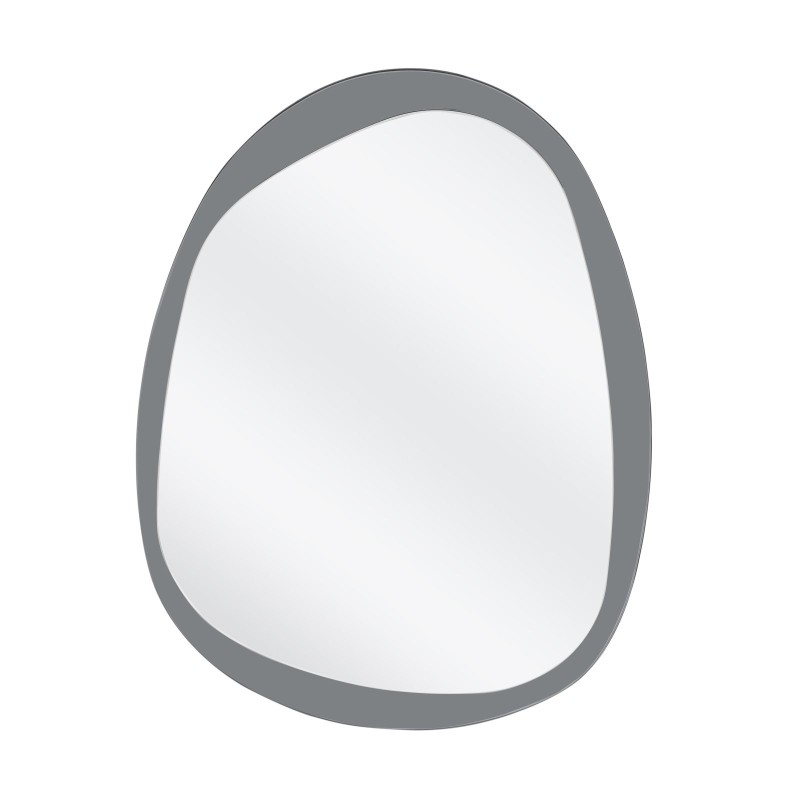 PLAZA lustro ścienne, srebrny / niebieski