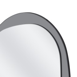 PLAZA lustro ścienne, srebrny / niebieski