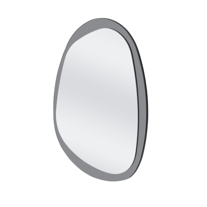 PLAZA lustro ścienne, srebrny / niebieski