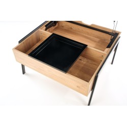 PODIUM ława blat: naturalny, nogi: czarny (2p 1szt)