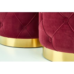 POLLY zestaw 2 puf, bordowy (1p 1kpl)