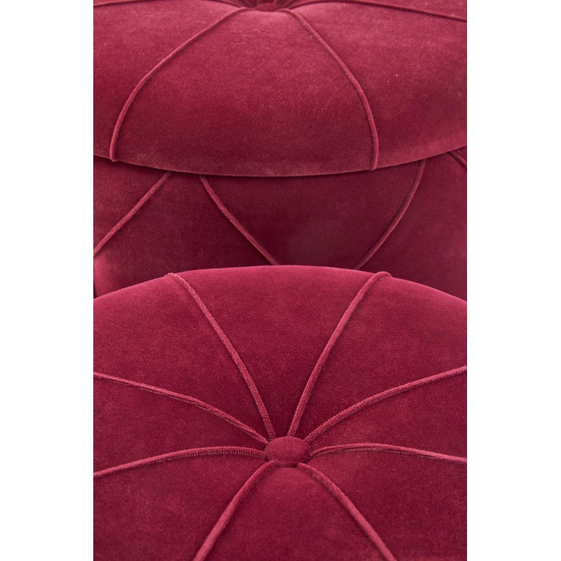 POLLY zestaw 2 puf, bordowy (1p 1kpl)