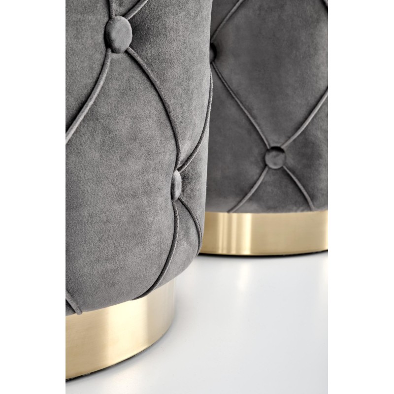 POLLY zestaw 2 puf, popiel (1p 1kpl)