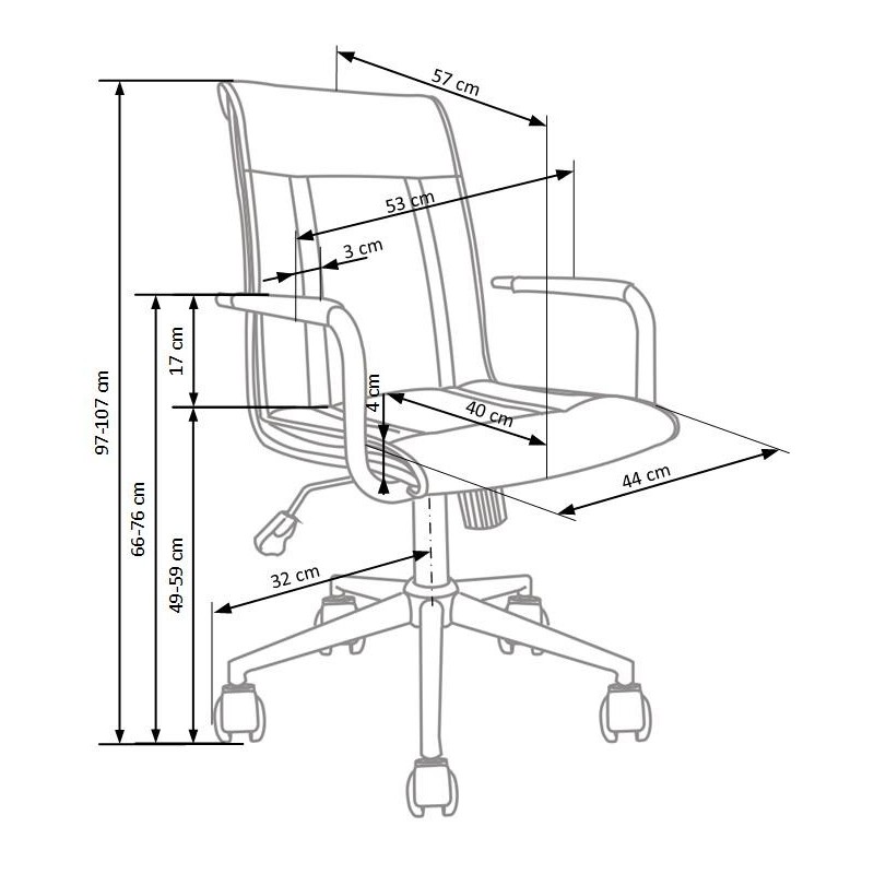 PORTO 2 fotel pracowniczy biały