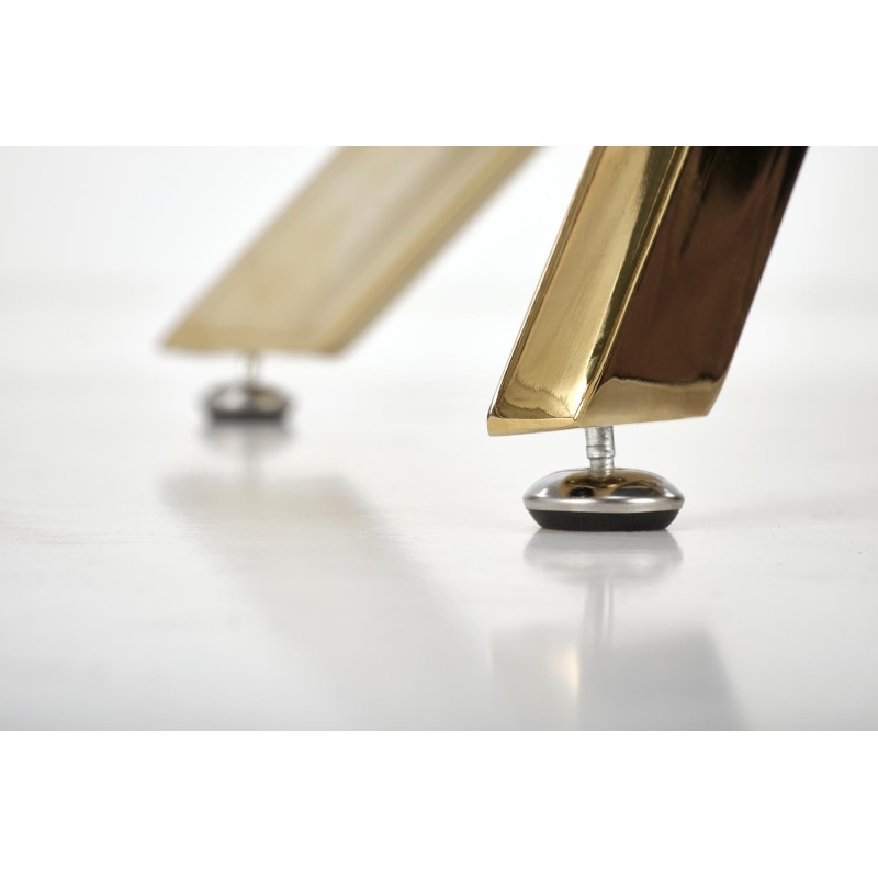 RAYMOND 2 stół, blat - biały marmur, nogi - złoty (2p 1szt)