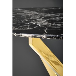 RAYMOND 2 stół, blat - czarny marmur, nogi - złoty (2p 1szt)