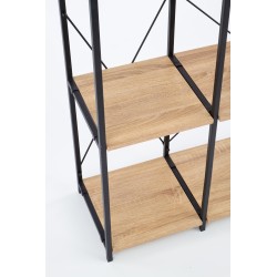 REG19 regał dąb sonoma / czarny (1p 1szt)