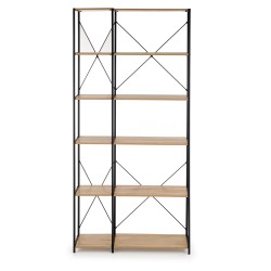 REG19 regał dąb sonoma / czarny (1p 1szt)