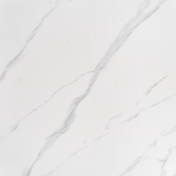 REGINALD stół okrągły blat - biały marmur, nogi - srebrny (2p 1szt)