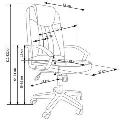 RINO fotel pracowniczy popiel