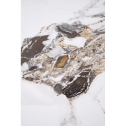 ROSA ława biały marmur / popielaty marmur / złoty (2p 1szt)