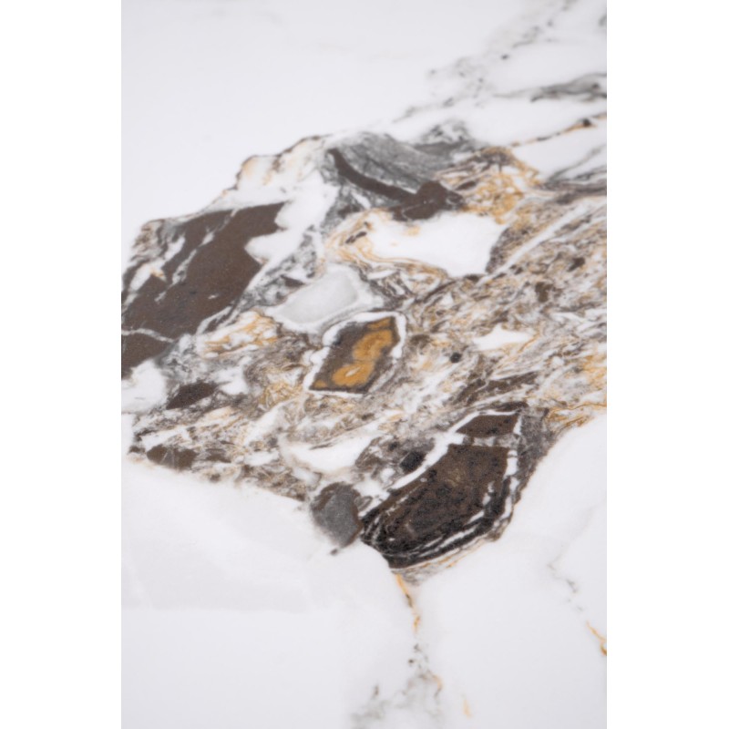 ROSA ława biały marmur / popielaty marmur / złoty (2p 1szt)