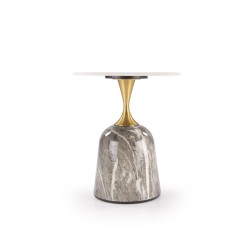 ROSA ława biały marmur / popielaty marmur / złoty (2p 1szt)