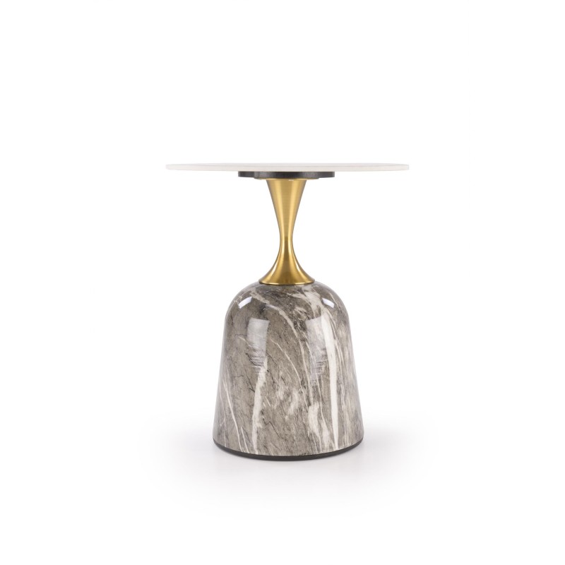 ROSA ława biały marmur / popielaty marmur / złoty (2p 1szt)