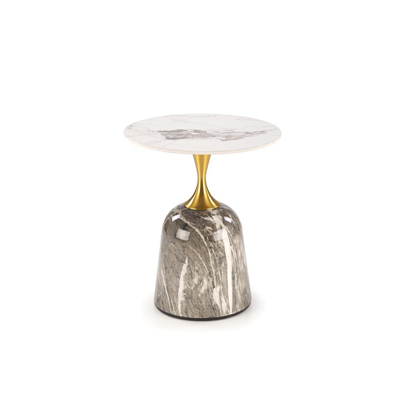 ROSA ława biały marmur / popielaty marmur / złoty (2p 1szt)