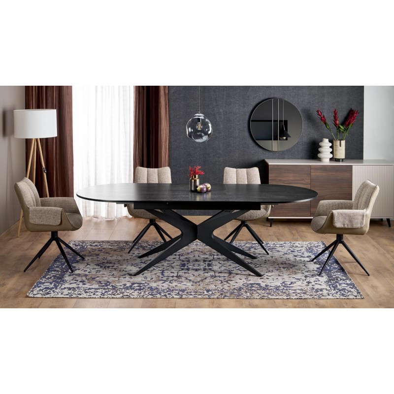 SANDRO stół rozkładany, czarny (2p 1szt)