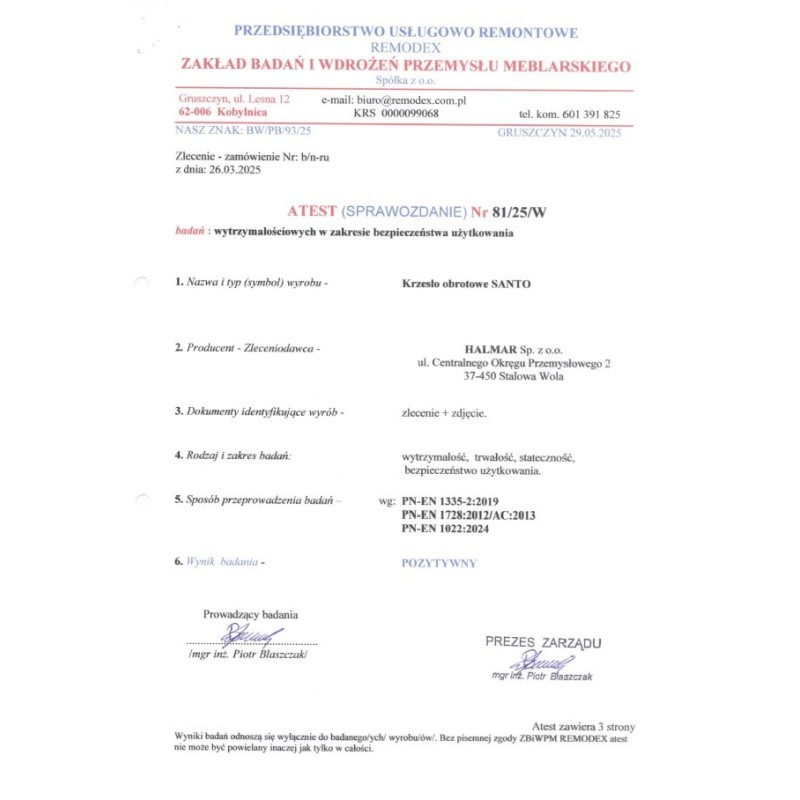 SANTO fotel obrotowy, czarny (1p 1szt)