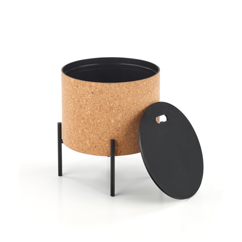 SASHA ława naturalny/czarny (1p 1szt)