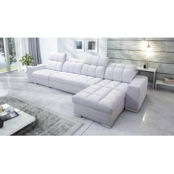 Narożnik Prisma XII z funkcją spania | Luksusowy Mebel z Portem USB | Velvet | Pet friendly, Terra 80