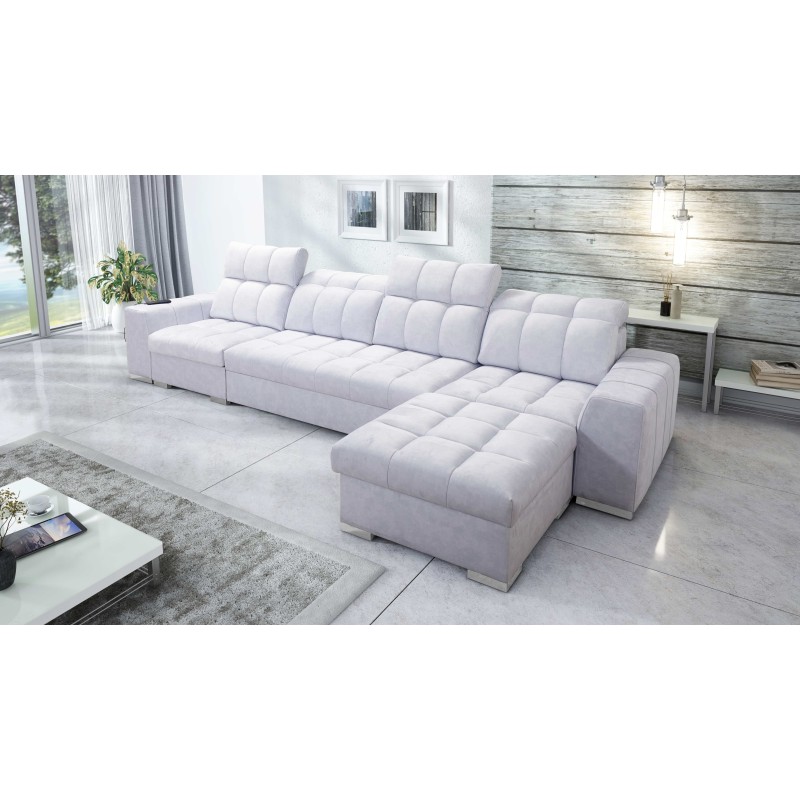Prisma XII Corner Sofa with Sleeping Function | Luxury Furniture with USB Port | Velvet | Pet Friendly, Terra 80 Prisma XII Corner Sofa with Sleeping Function | Luxury Furniture with USB Port | Velvet | Pet Friendly, Terra 80