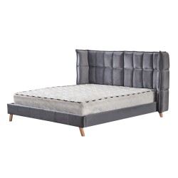 SCANDINO łóżko 160, popielaty (2p 1szt)