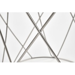 SELENA ława, stelaż - chrom, szkło - dymiony (1p 1szt)