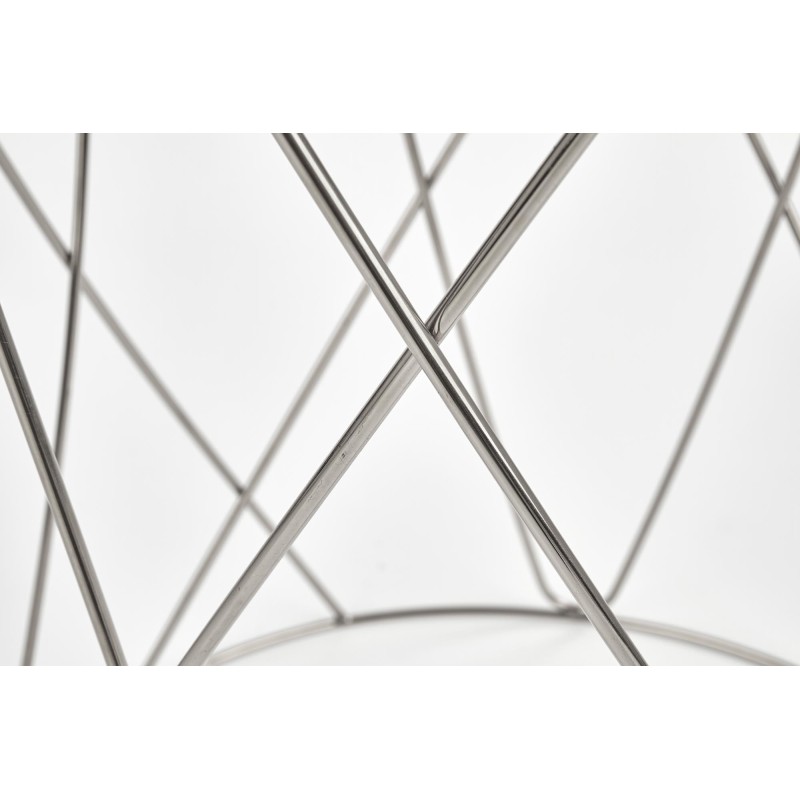 SELENA ława, stelaż - chrom, szkło - dymiony (1p 1szt)