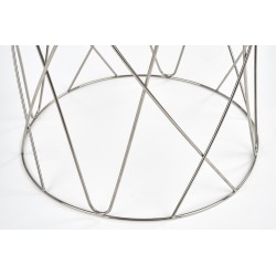 SELENA ława, stelaż - chrom, szkło - dymiony (1p 1szt)