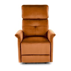 SEMIR fotel z funkcja elektrycznego rozkładania / gniazdo USB, cynamonowy (2p 1szt)