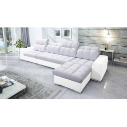 Narożnik Prisma XII z funkcją spania | Luksusowy Mebel z Portem USB | Velvet | Pet friendly, Terra 80 + Ecoskóra