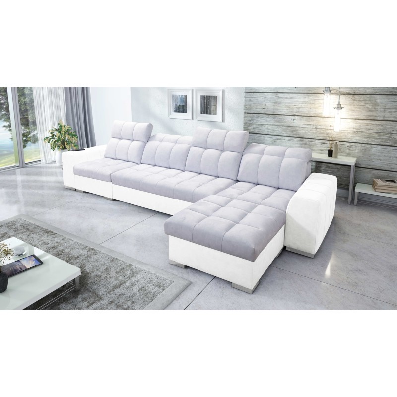 Prisma XII Corner Sofa with Sleeping Function | Luxury Furniture with USB Port | Velvet | Pet Friendly, Terra 80 + Eco Leather Prisma XII Corner Sofa with Sleeping Function | Luxury Furniture with USB Port | Velvet | Pet Friendly, Terra 80 + Eco Leather