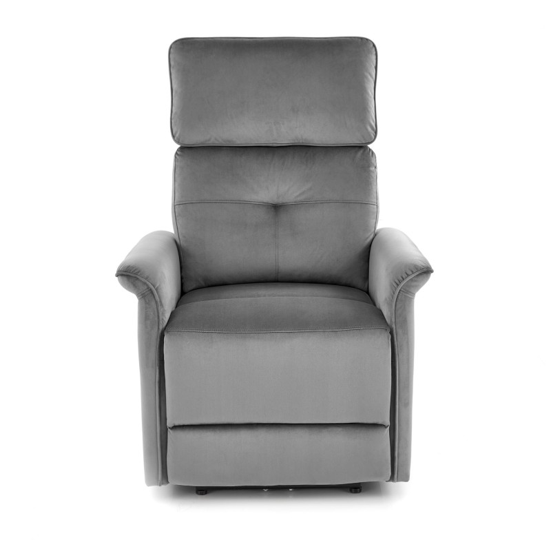 SEMIR fotel z funkcja elektrycznego rozkładania / gniazdo USB, popielaty (2p 1szt)