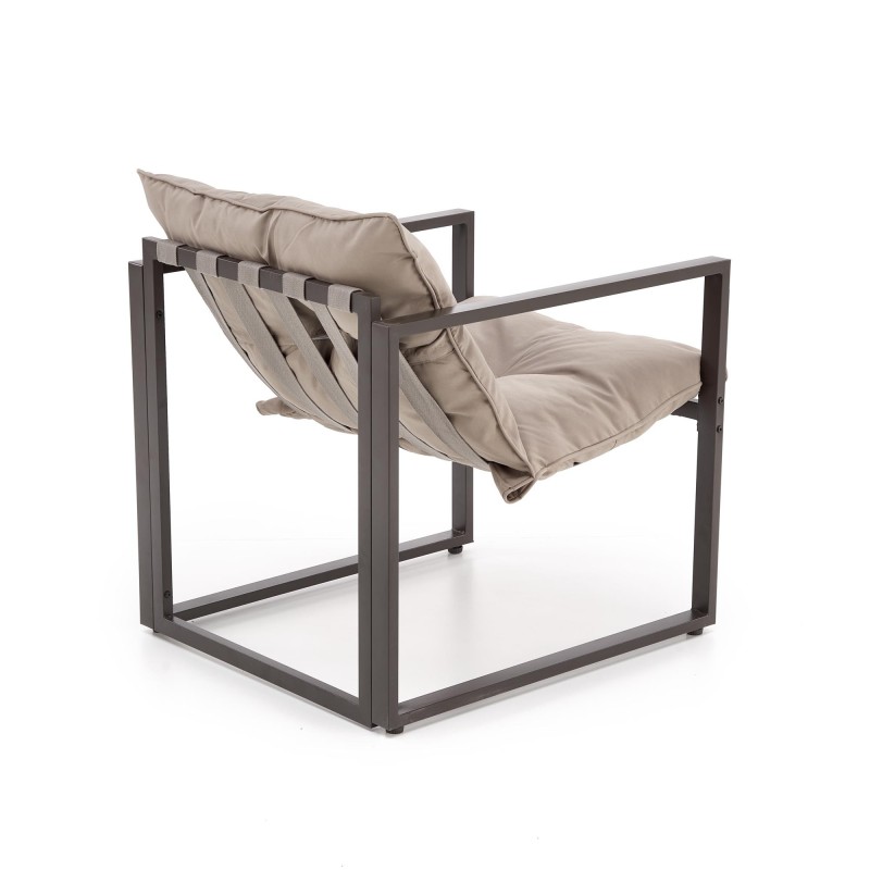 SHARK zestaw ogrodowy ( sofa + fotel 2x + ława ), ciemny brąz / cappuccino (1p 1szt)