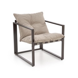 SHARK zestaw ogrodowy ( sofa + fotel 2x + ława ), ciemny brąz / cappuccino (1p 1szt)