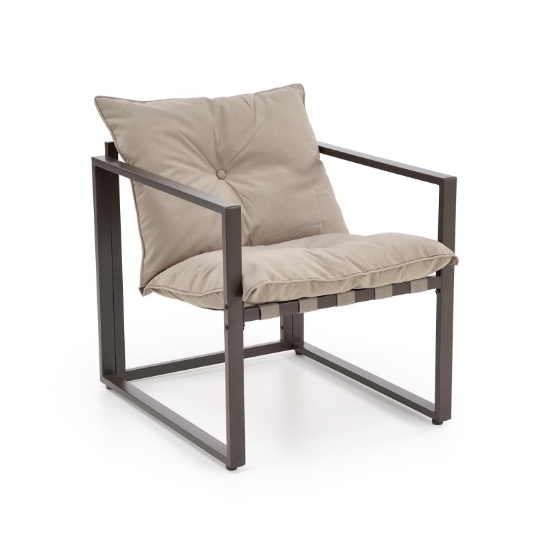 SHARK zestaw ogrodowy ( sofa + fotel 2x + ława ), ciemny brąz / cappuccino (1p 1szt)