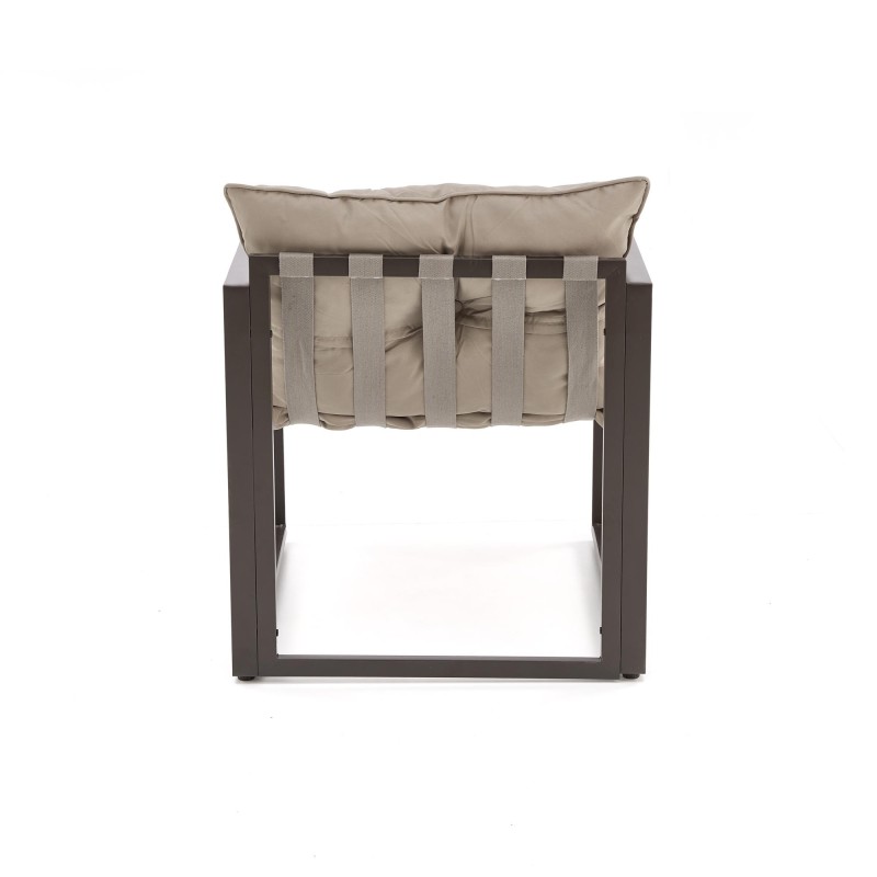 SHARK zestaw ogrodowy ( sofa + fotel 2x + ława ), ciemny brąz / cappuccino (1p 1szt)