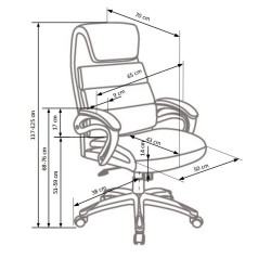 SIDNEY fotel gabinetowy czarny