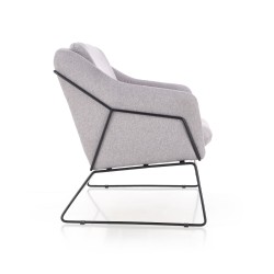 SOFT 2 XL fotel wypoczynkowy podwójny czarny stelaż, jasny popiel (1p 1szt)