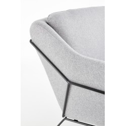 SOFT 2 XL fotel wypoczynkowy podwójny czarny stelaż, jasny popiel (1p 1szt)