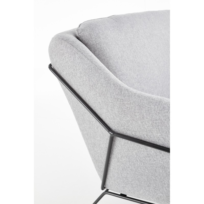 SOFT 2 XL fotel wypoczynkowy podwójny czarny stelaż, jasny popiel (1p 1szt)